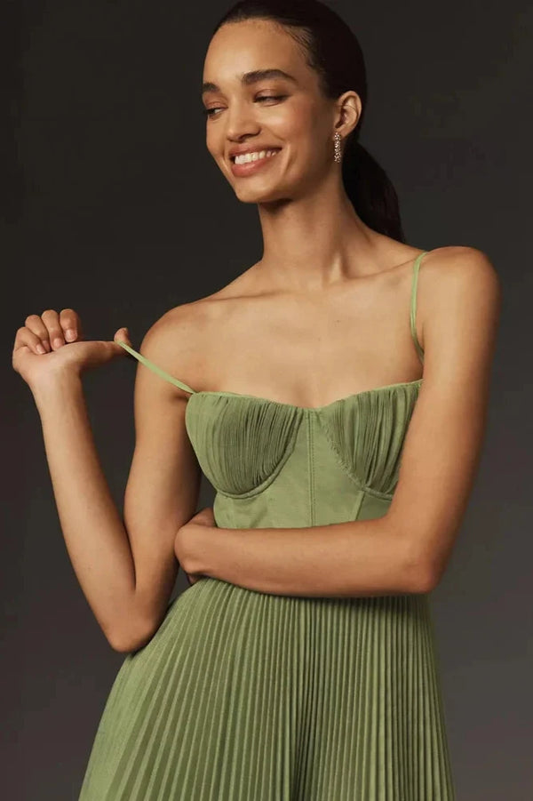 Isabella™ | Elegante Plissé Midi Jurk voor Ceremonies en Speciale Gelegenheden