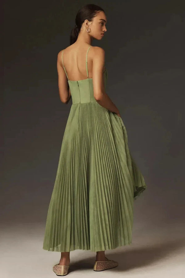 Isabella™ | Elegante Plissé Midi Jurk voor Ceremonies en Speciale Gelegenheden