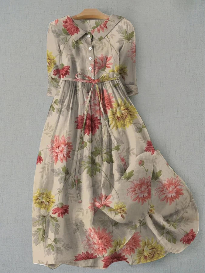 Zinnia - Hemdblouse Jurk met Veters voor Dames