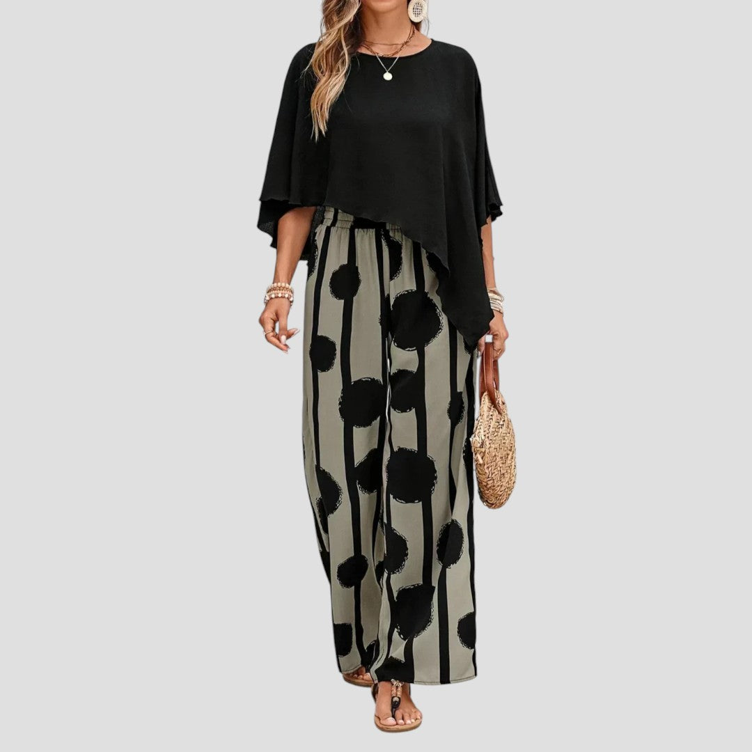 LILIANA | Compleet Casual Chic met Asymmetrische Top en Artistieke Broek voor Unieke Stijl
