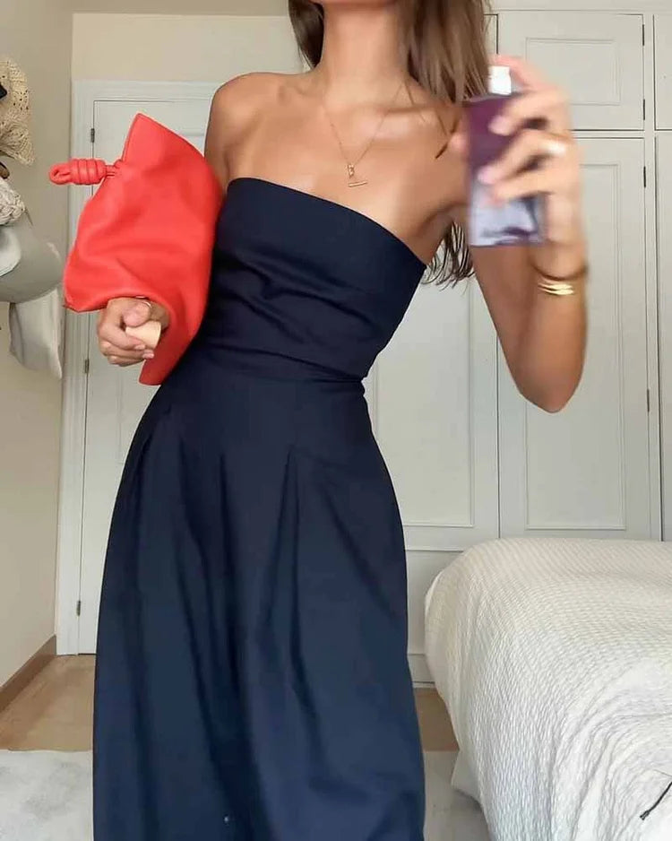 ZOÉ | Elegante en Verfijnde Strapless Jumpsuit