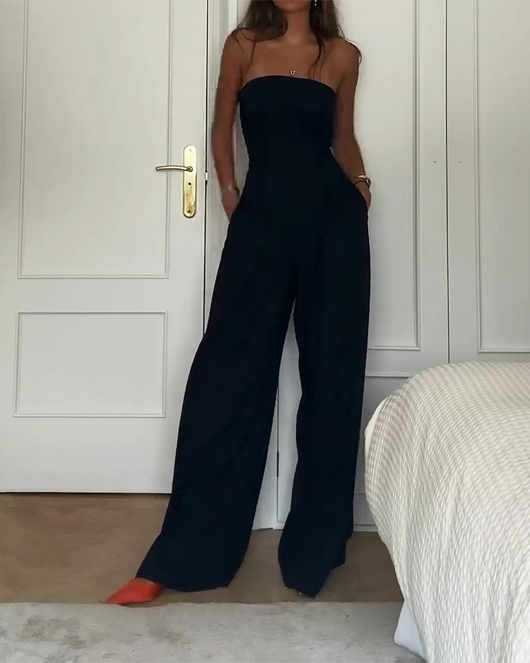 ZOÉ | Elegante en Verfijnde Strapless Jumpsuit