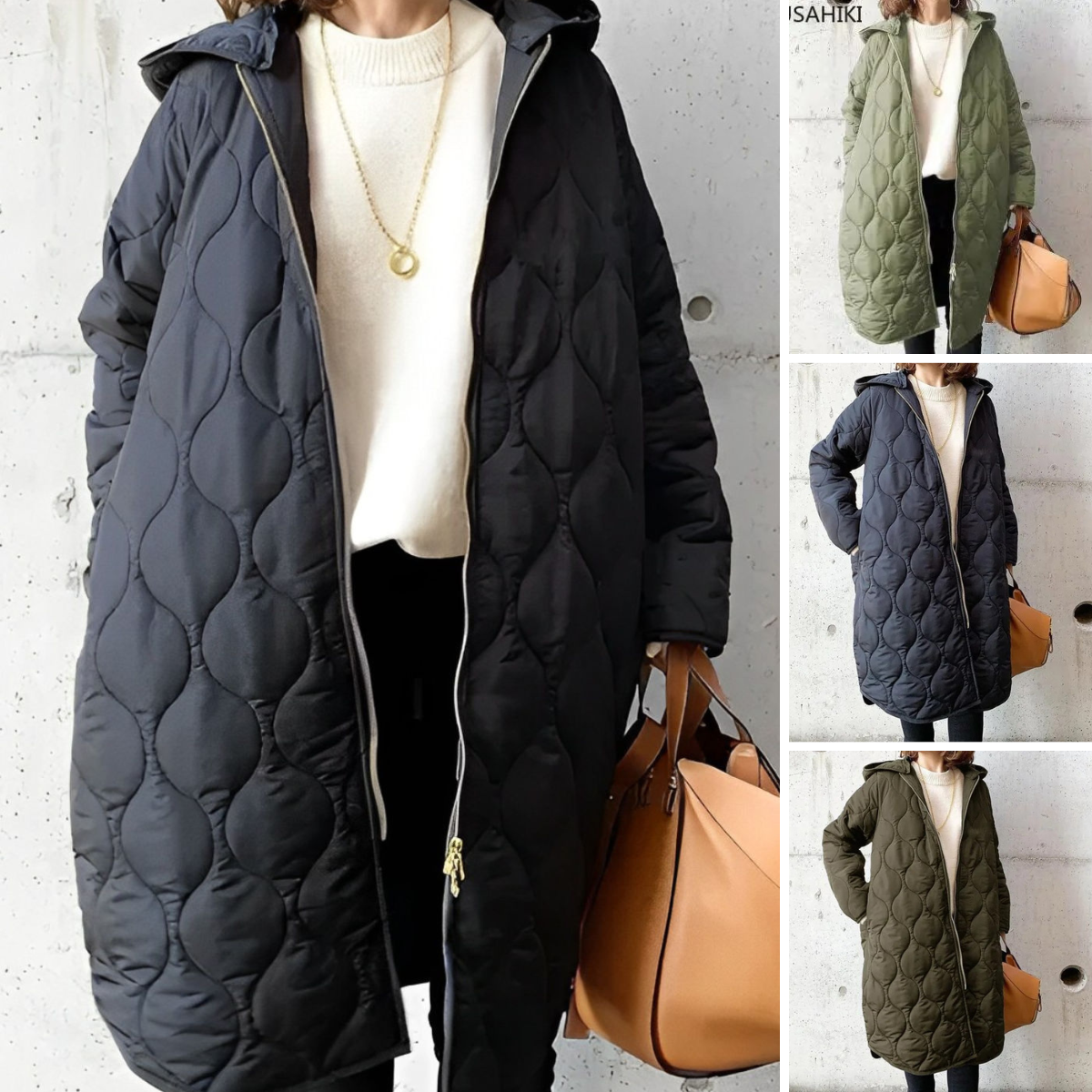 PRISCILLA™ | PARKA MET CAPUCHON EN VERZORGDE DETAILS