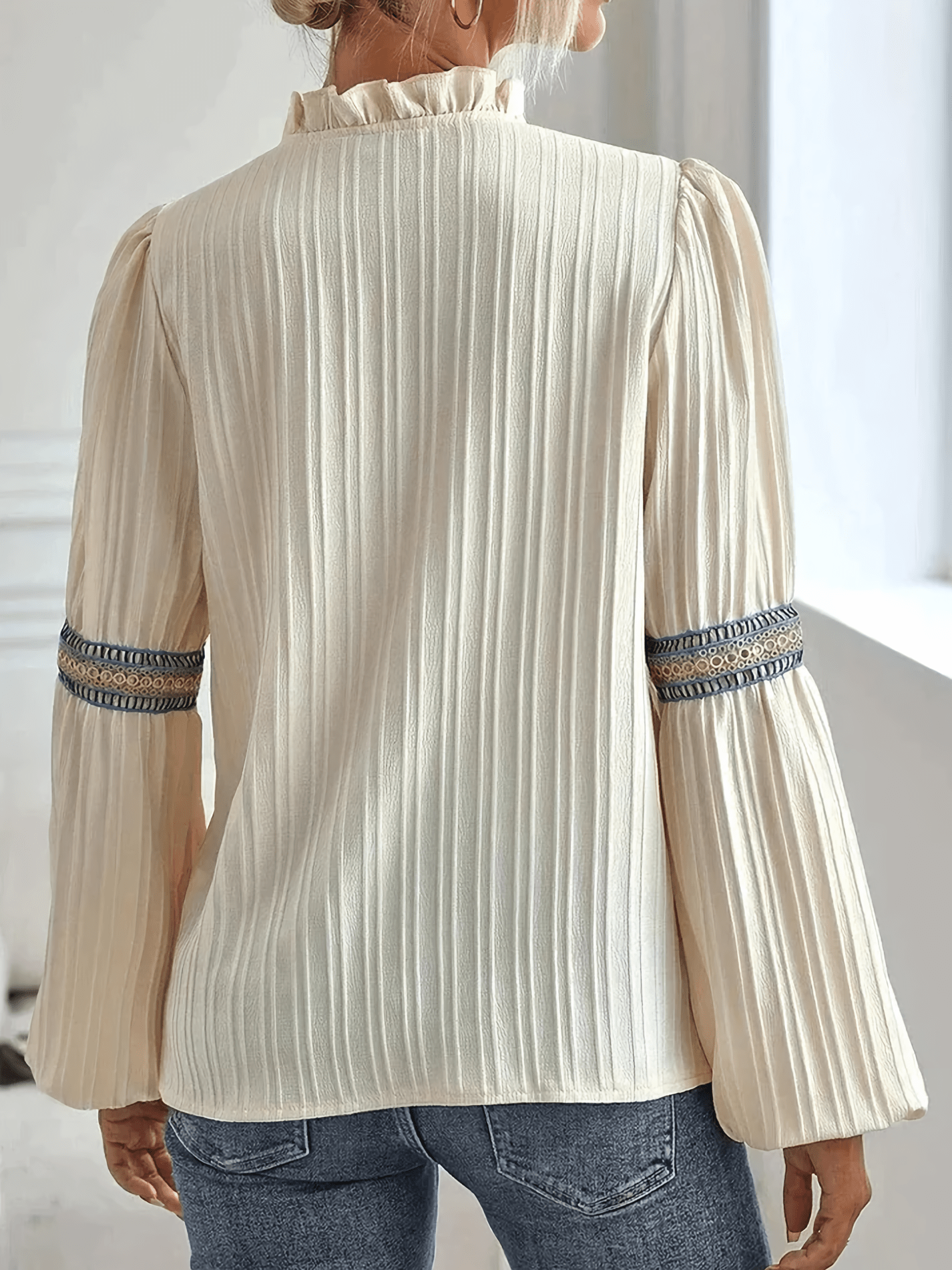 NOOR | Elegante Boho-Blouse met Verfijnd Borduurwerk