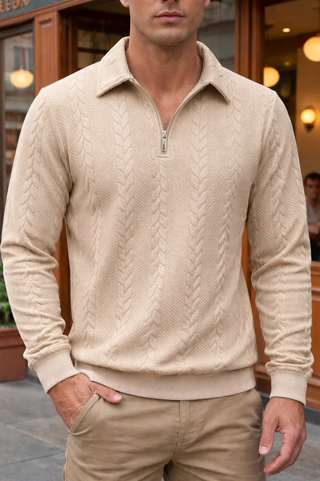 RAVELLO™ | Quarter Zip Polo met Verzorgde Look en Dagelijks Comfort voor Heren