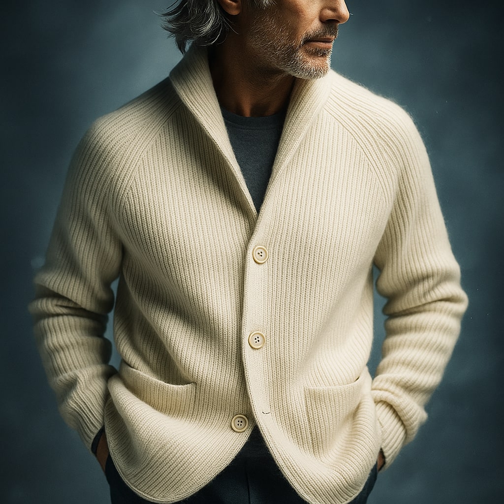 SILVORO | HEREN GILET IN RIBBELWOL