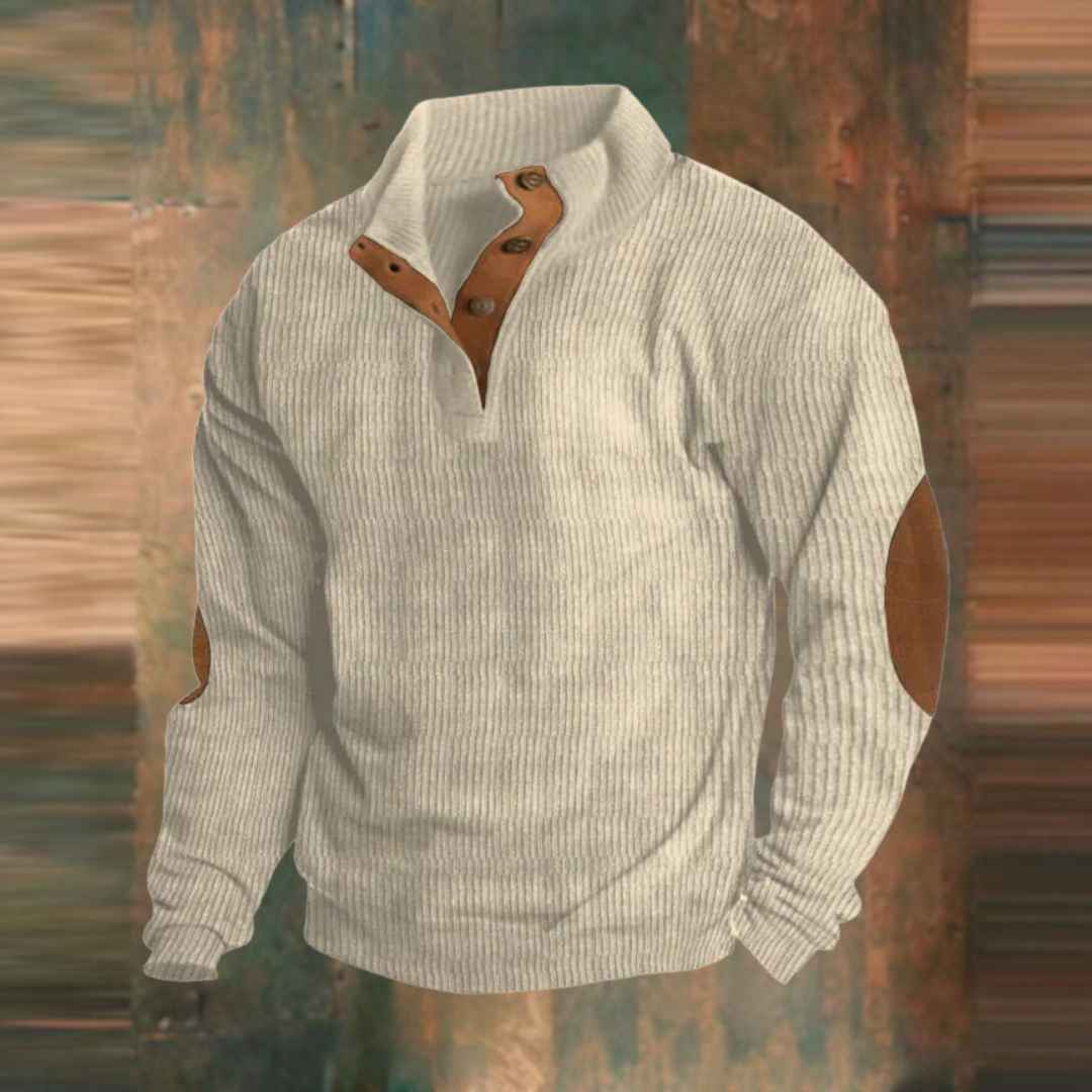 Casual sweatshirt met opstaande kraag en lange mouwen