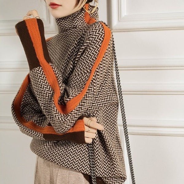 Helena | Elegante Trui met Contrasterende Strepen voor Dagelijks Comfort