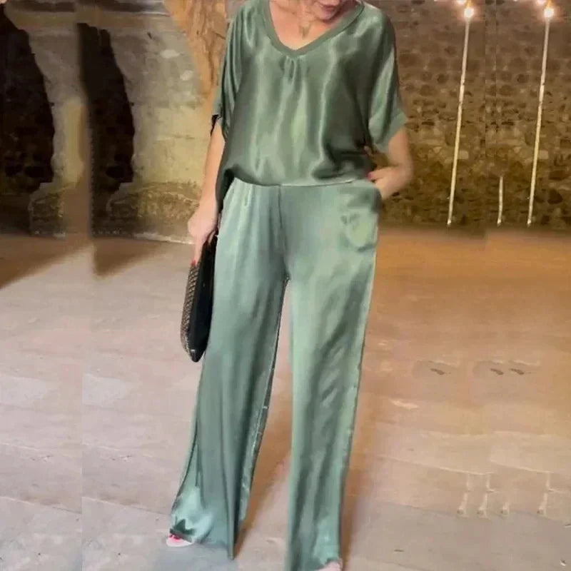 ALYSSA | Compleet Satijn Elegant en Comfortabel 2 Stuks