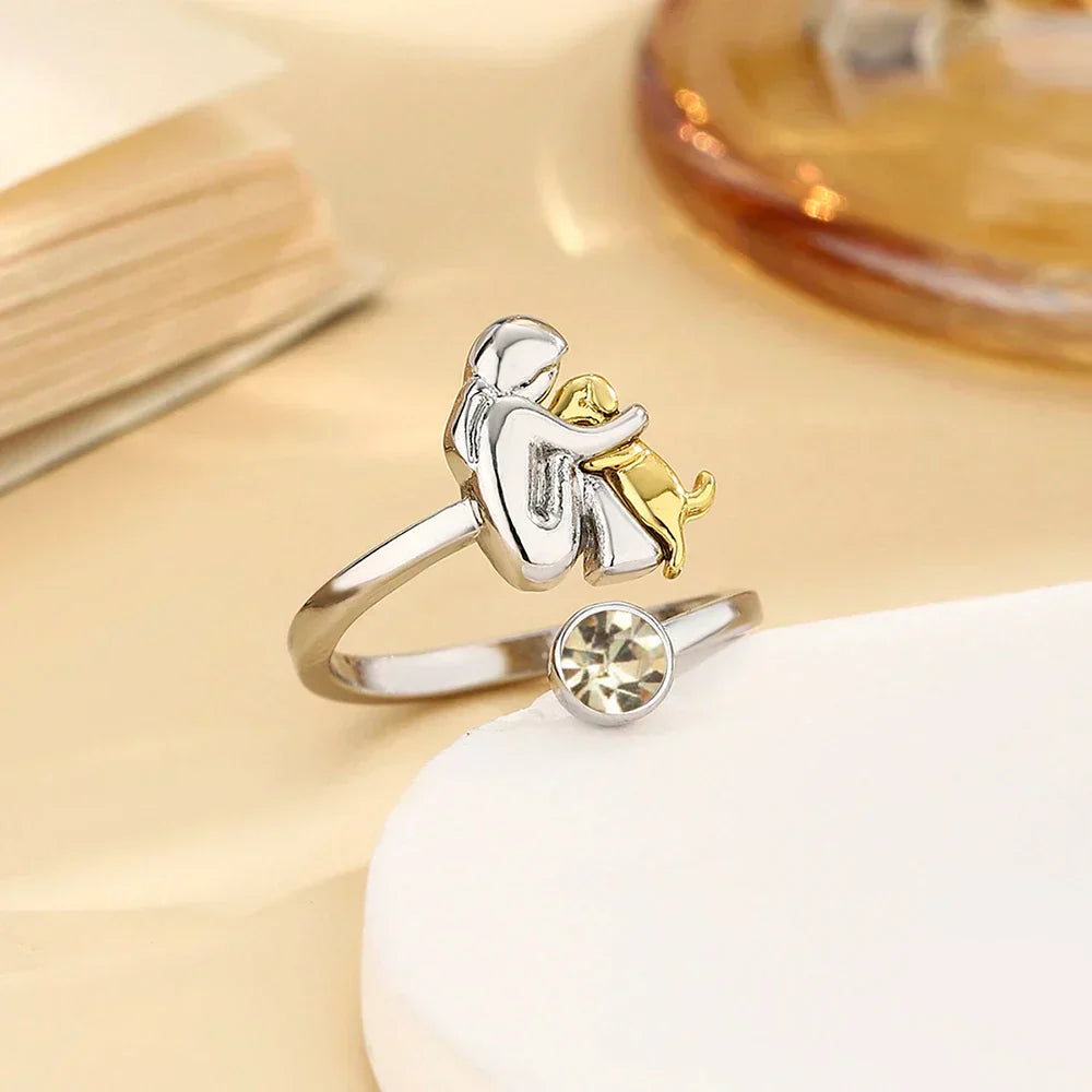 Roos™ - Ring met Hondenicoon