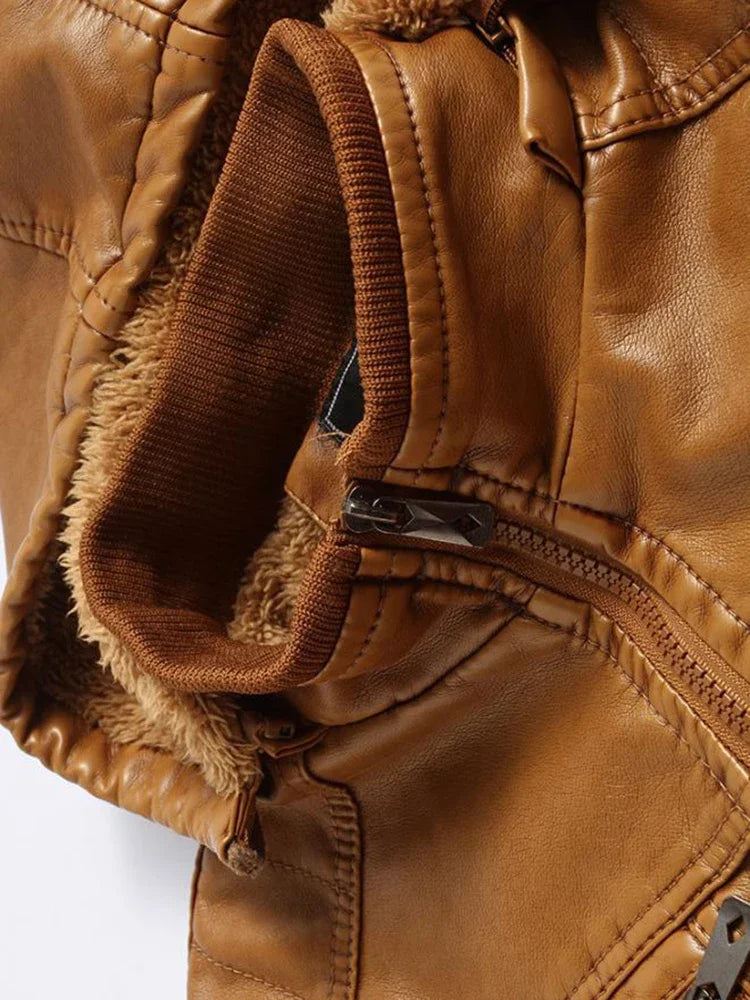 Beaumont™ | Vintage Leren Jas met Capuchon