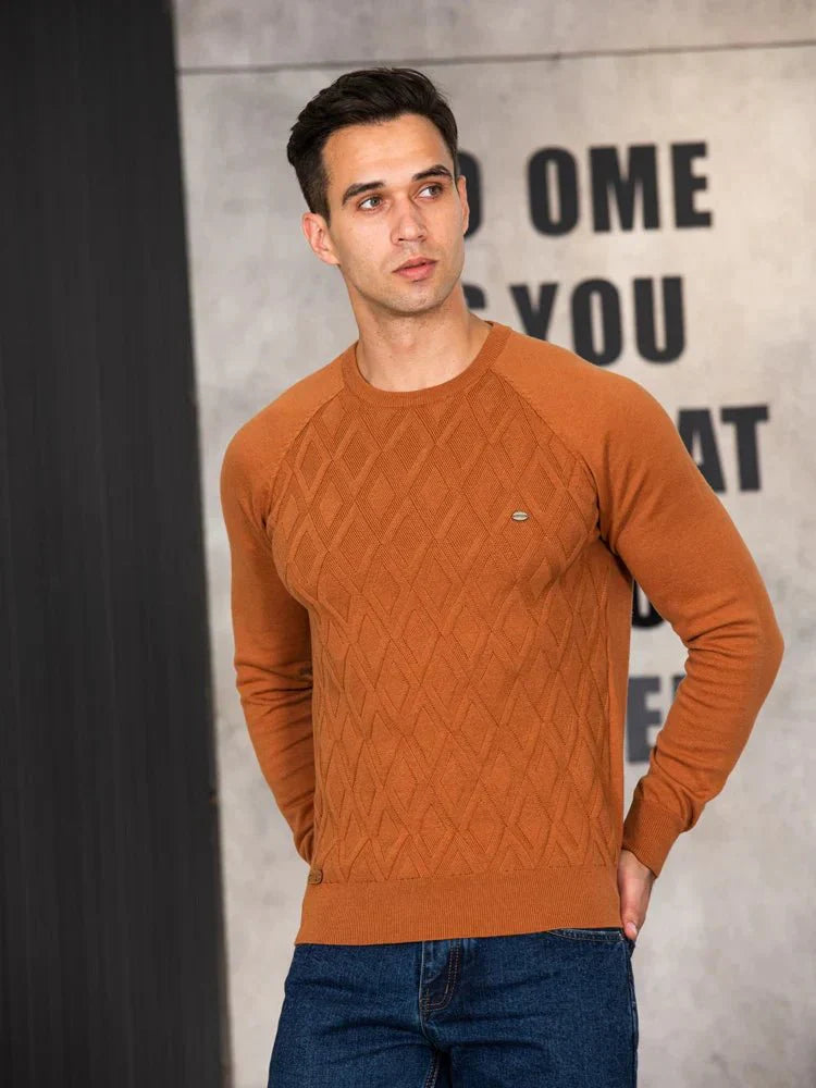 Theodor | Herenpullover met Ruitpatroon