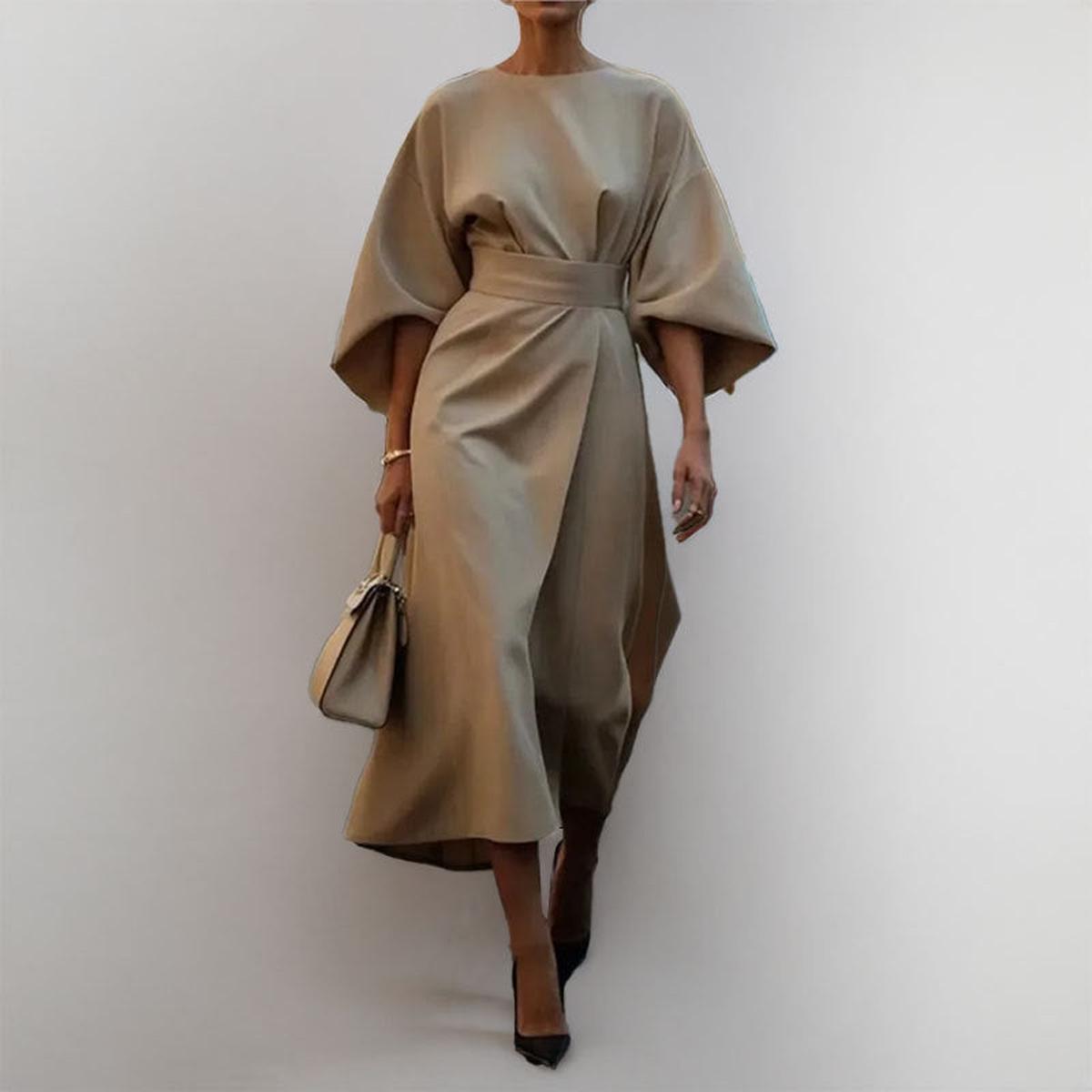 VIVIENNE | Elegante Kimono Maxi Jurk met Accenttaille