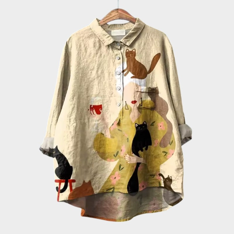 ELISABETTA | Oversized Bloes met Comfortabele Pasvorm voor Zorgeloze Dagen