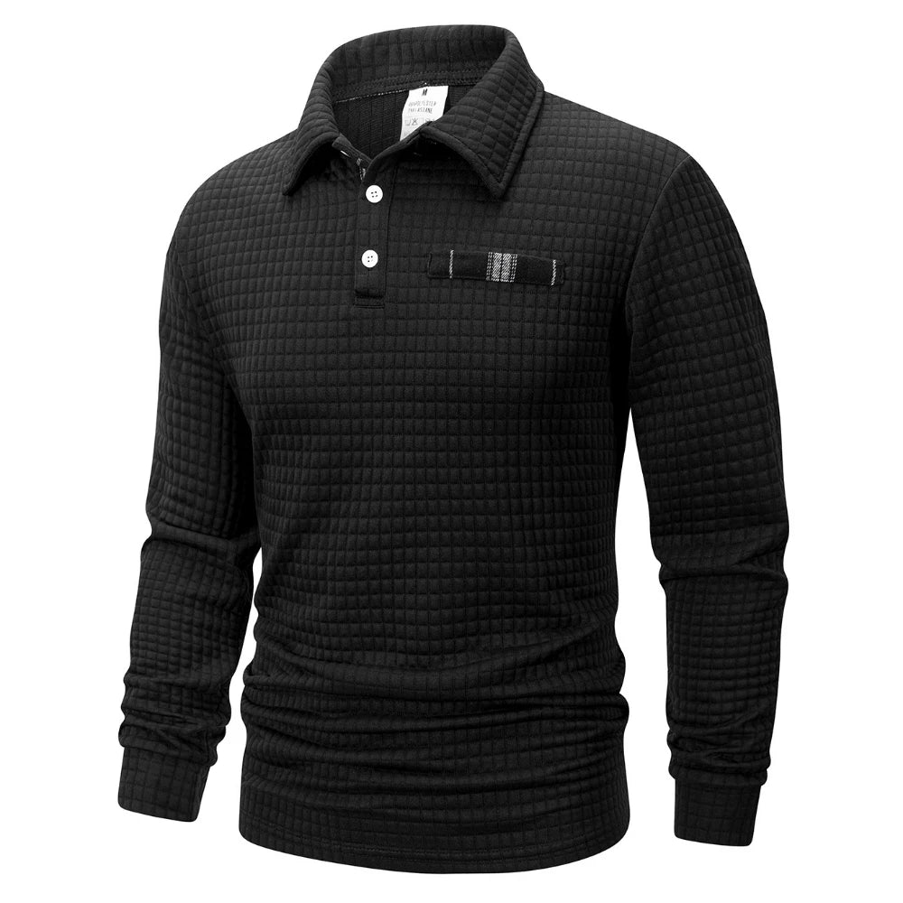 GABIN | TEXTUUR POLO IN JACQUARD VOOR HEREN