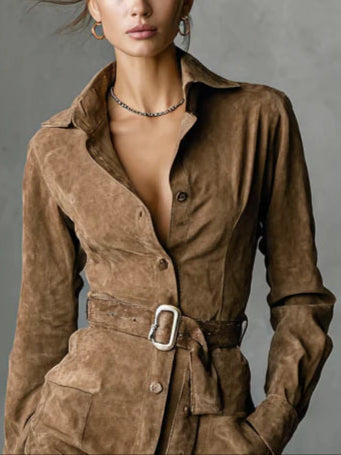 Alba | Midi jurk met lange mouwen