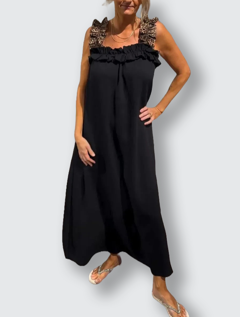 Helen – Gedurfde en elegante jurk met luipaardprint