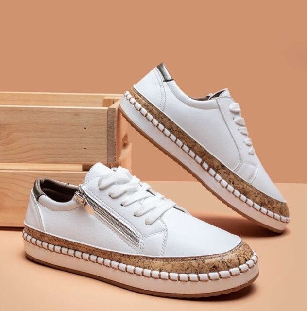 FLORIANA | Orthopedische Sneakers met Uniek Vintage Bloemontwerp