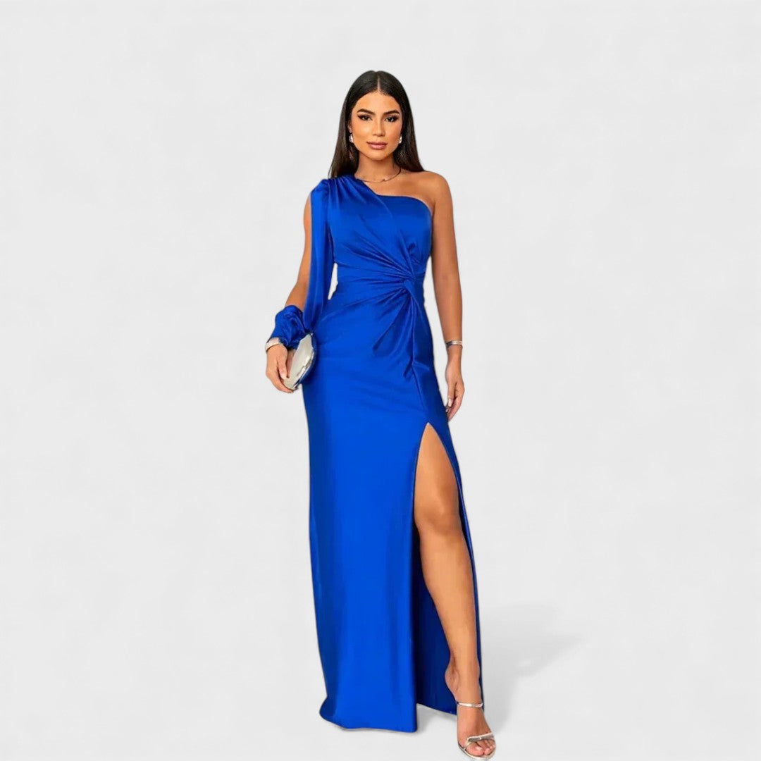 LYNN™ | Elegante Maxi Jurk met One-Shoulder Pasvorm voor Avond & Feest