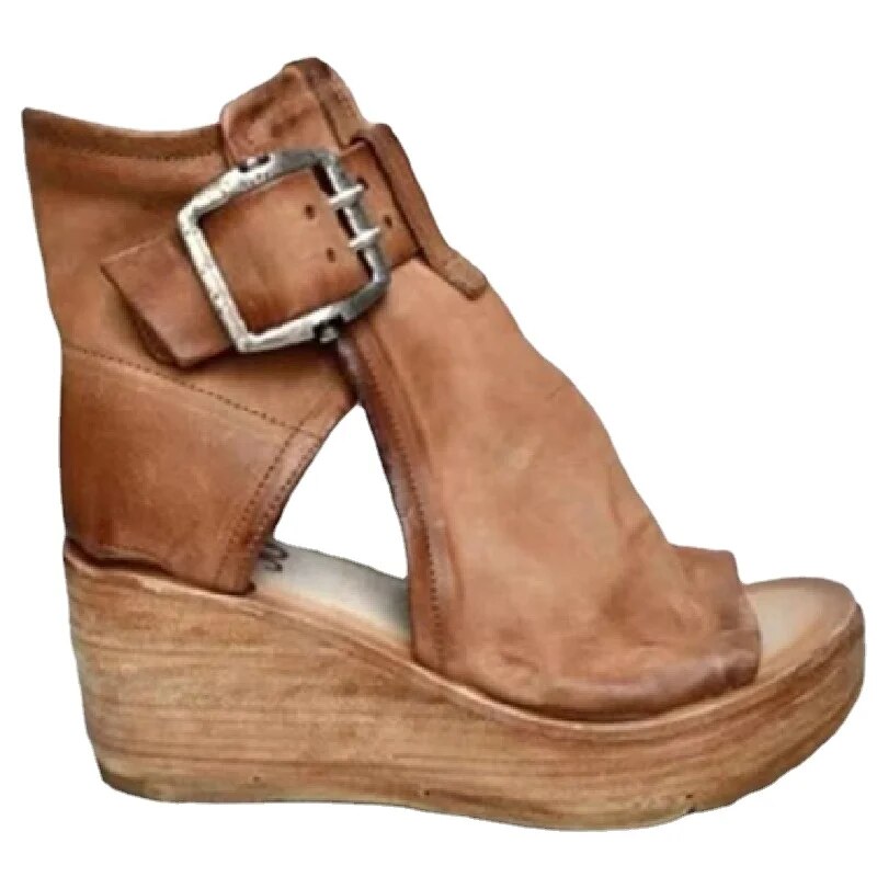 ELIANA | Orthopedische Sandalen met Hak en Omhulde Steun voor Boho Chic Stijl