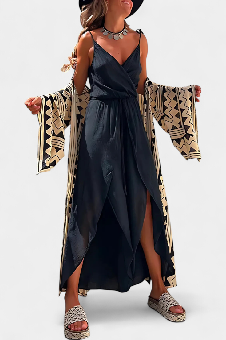 ROSALIA | Elegante Zomer Jumpsuit met Brede Pijpen en Vrouwelijke Snit