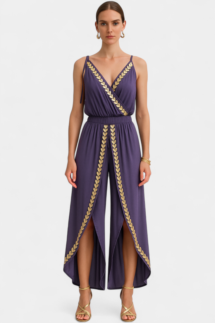 ELIANA | Mono Lungo met Gouden Details en Elegante Kuststijl