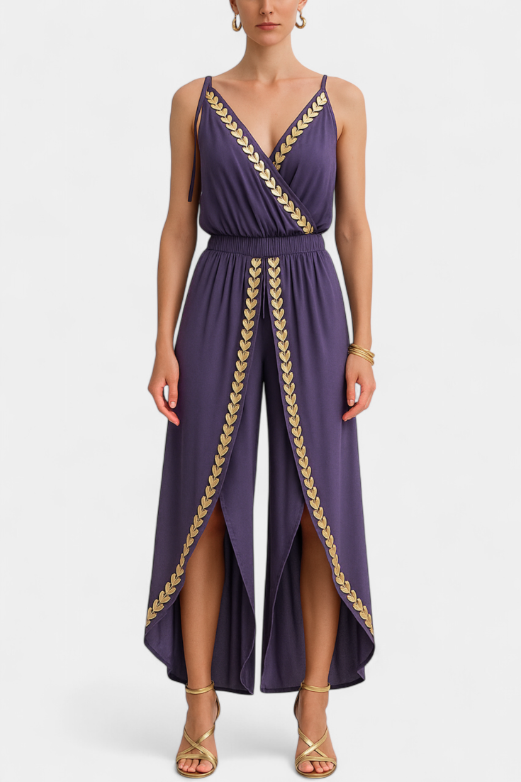 ELIANA | Mono Lungo met Gouden Details en Elegante Kuststijl