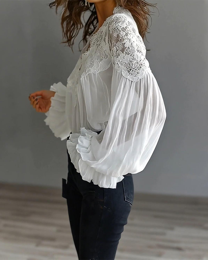 SVEA | Elegante Kant-Blouse met Ademend Comfort