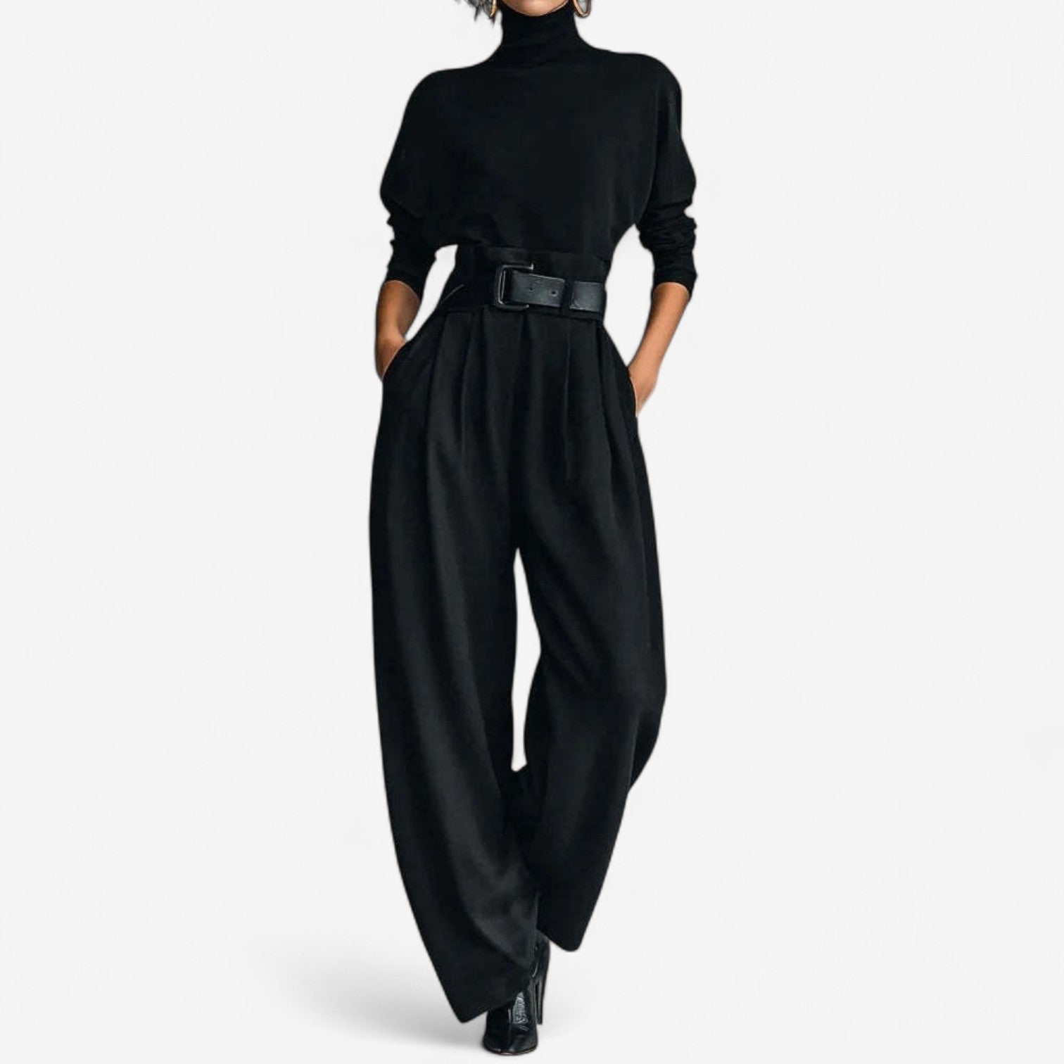 NOOR™ | Verfijnde Jumpsuit met Hoge Hals en Elegante Flow voor Elke Gelegenheid