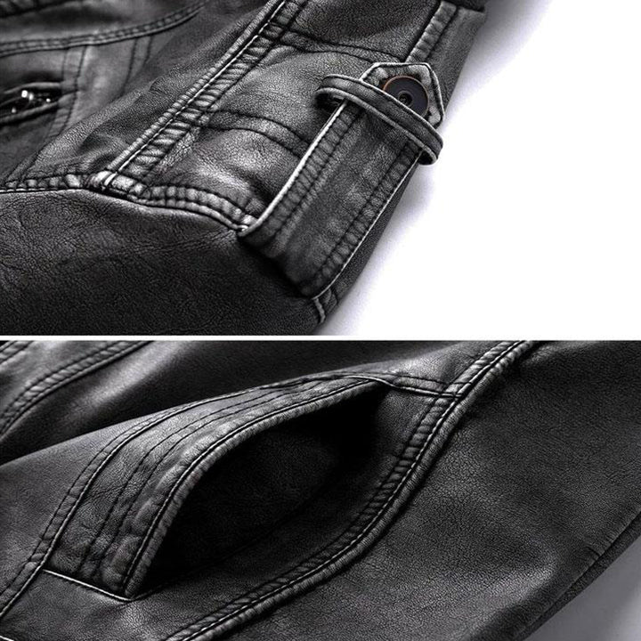 Lacroix™ | Verbleekte Leren Jas met Capuchon