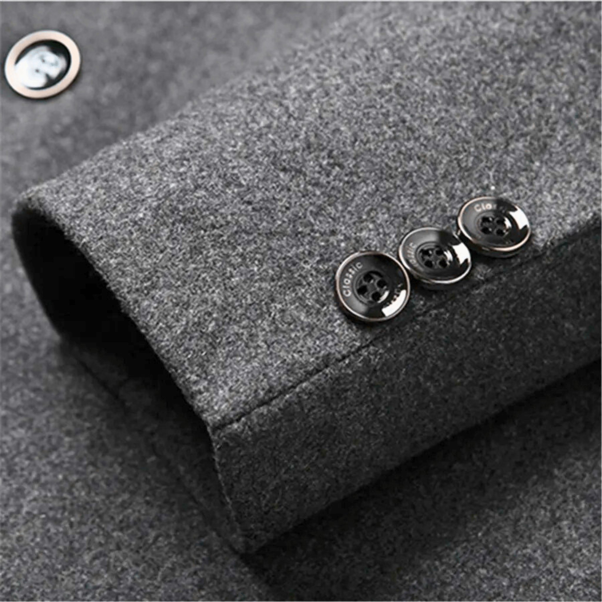 DAAN | Herenjas Slim Fit met Mandarijnkraag en Tijdloze Elegantie voor Koude Dagen