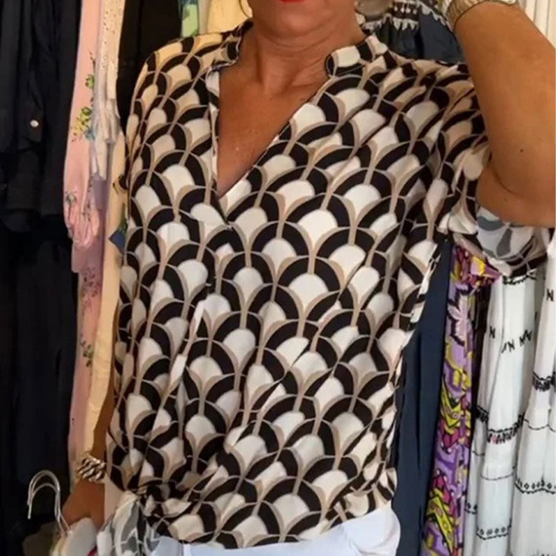 VALENTINA | Lente Blouse met Chic Print en Casual Snit voor Stijlvolle Dagen