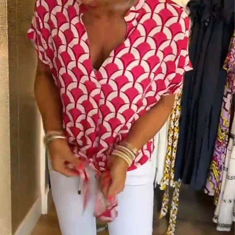 VALENTINA | Lente Blouse met Chic Print en Casual Snit voor Stijlvolle Dagen