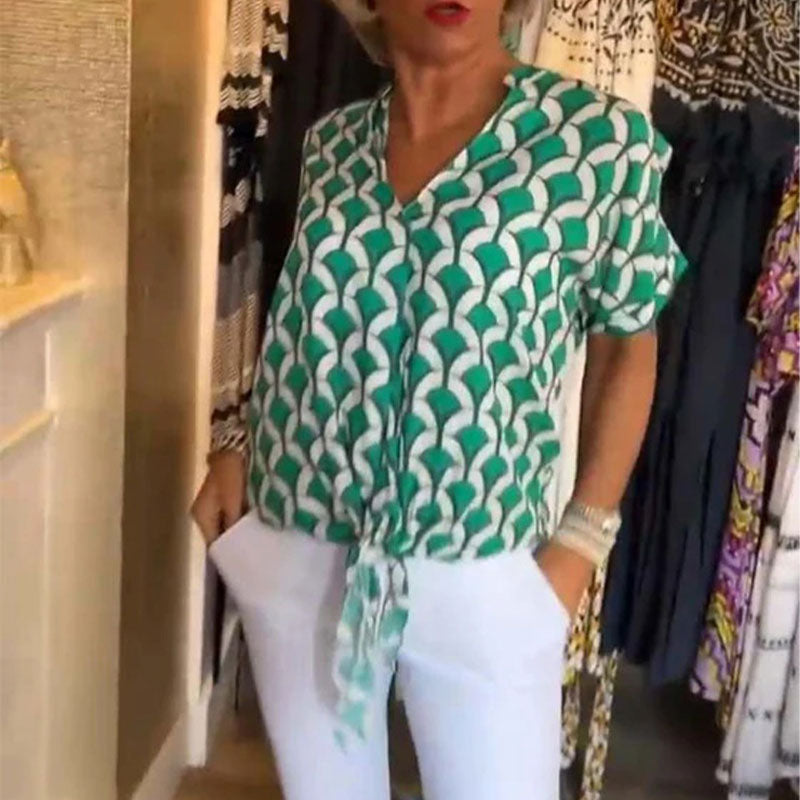 VALENTINA | Lente Blouse met Chic Print en Casual Snit voor Stijlvolle Dagen
