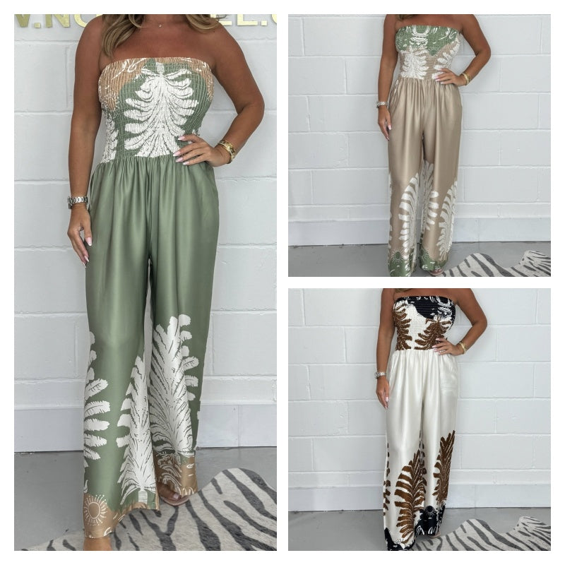 AURORA | Elegante Jumpsuit Zonder Schouderbanden voor een Sensuele Look en Vrijheid van Beweging in de Zomer