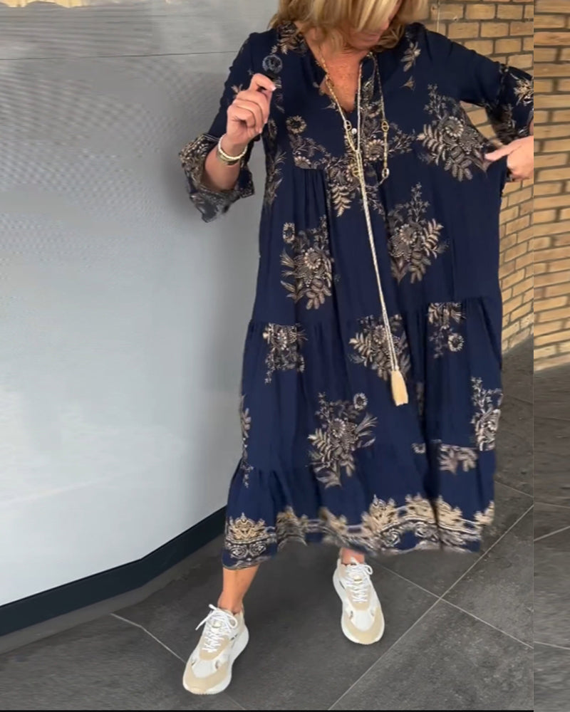 SERENA | Vintage Jurk voor Dagelijkse Elegantie en Moeiteloze Stijl