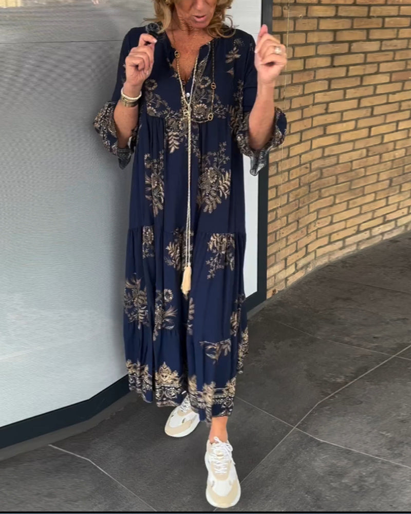 SERENA | Vintage Jurk voor Dagelijkse Elegantie en Moeiteloze Stijl