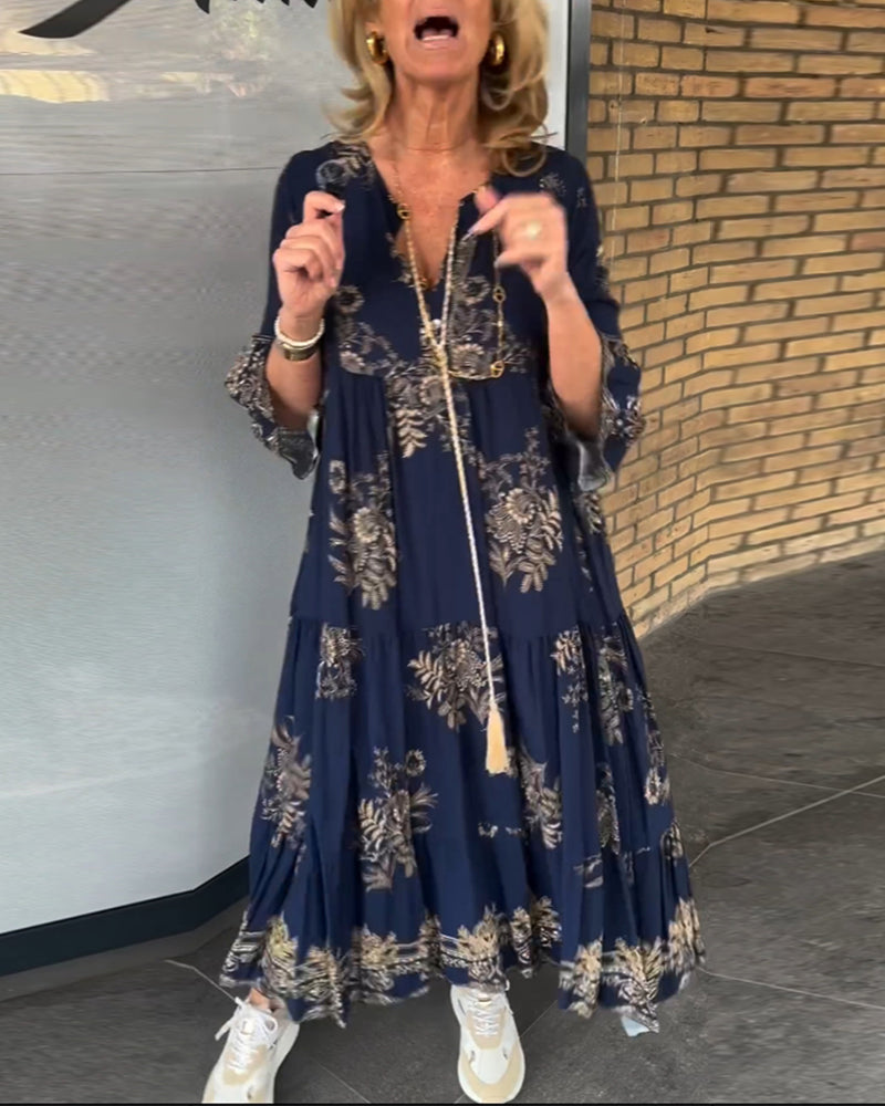 SERENA | Vintage Jurk voor Dagelijkse Elegantie en Moeiteloze Stijl