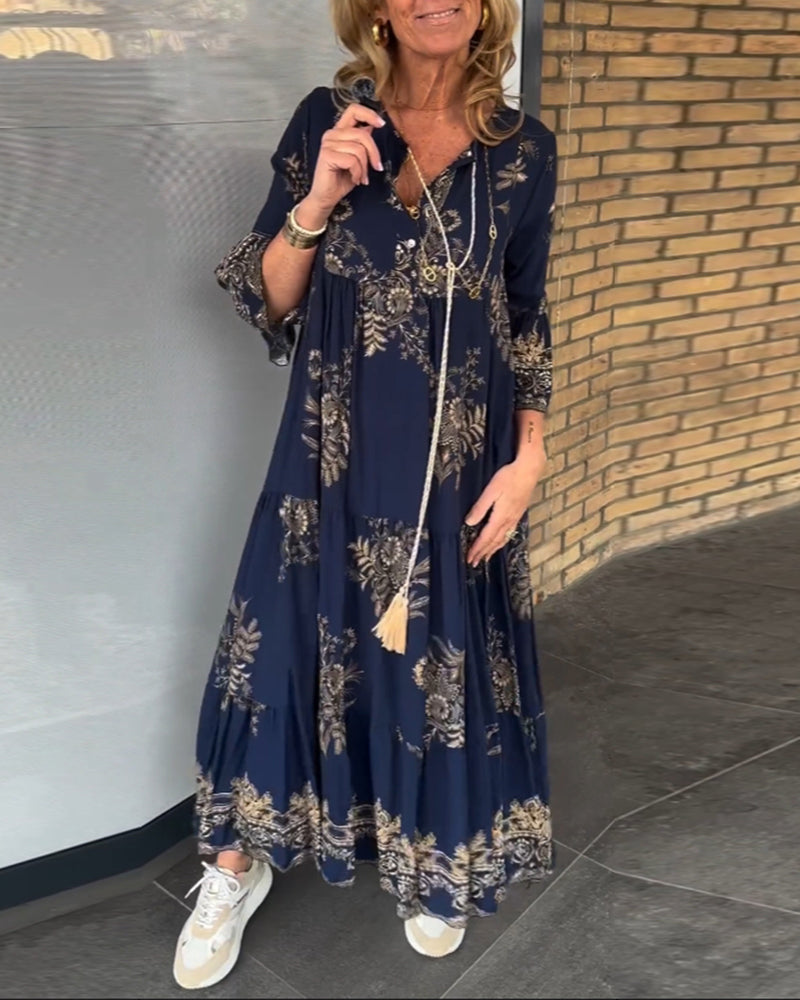 SERENA | Vintage Jurk voor Dagelijkse Elegantie en Moeiteloze Stijl