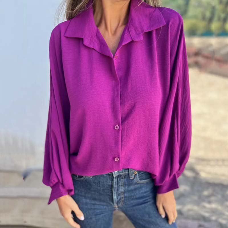 JUNO | Elegante Blouse met Verfijnde Lanternmouwen