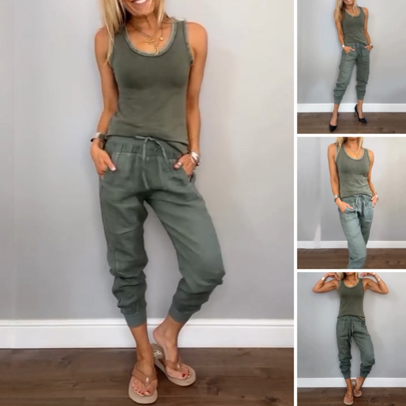 GABRIELLA | Twee-delige Casual Set met Frisse Comfort en Natuurlijke Stijl voor Elke Gelegenheid