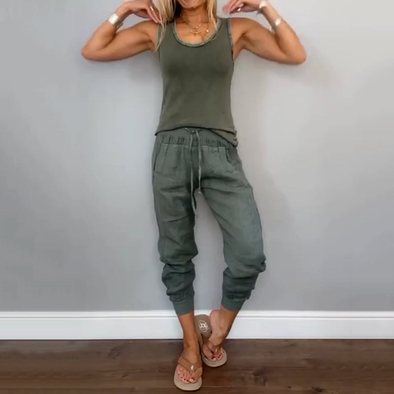 GABRIELLA | Twee-delige Casual Set met Frisse Comfort en Natuurlijke Stijl voor Elke Gelegenheid