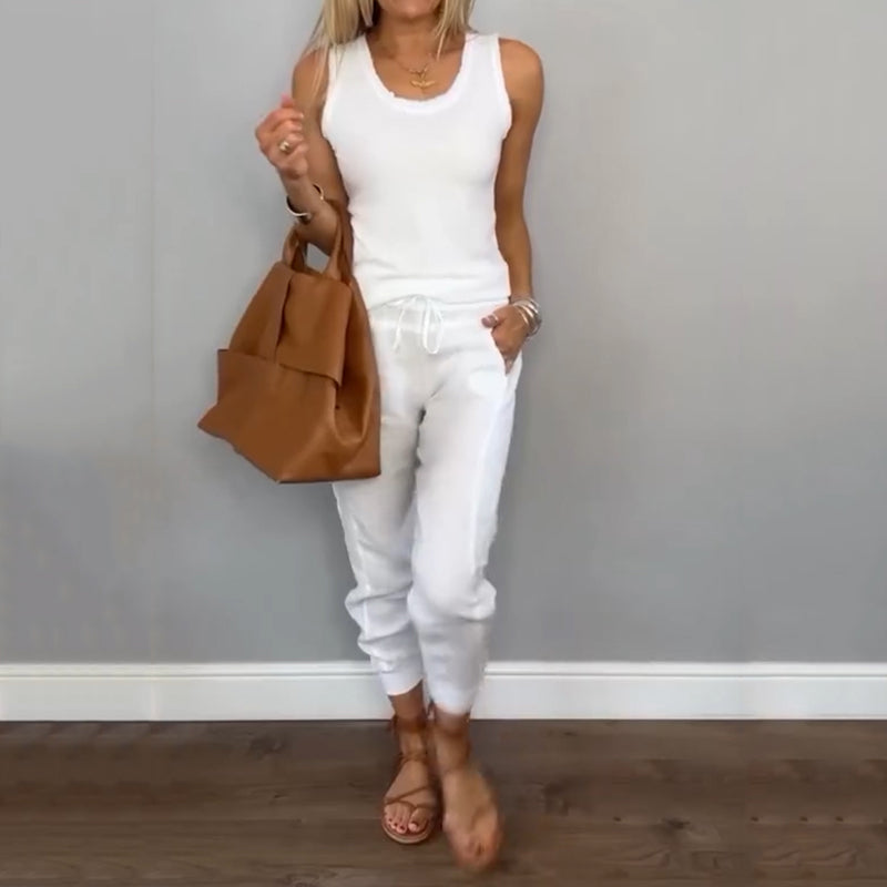 GABRIELLA | Twee-delige Casual Set met Frisse Comfort en Natuurlijke Stijl voor Elke Gelegenheid