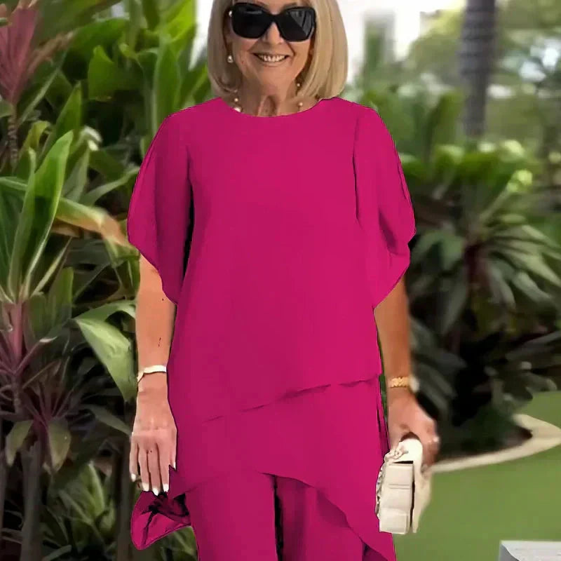 PALMIRA | Set van Twee Stukken met Asymmetrische Stijl en Extreme Comfort voor Alle Gelegenheden