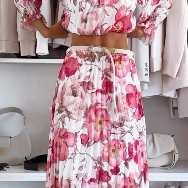 LILIANA | Compleet Bloemig Twee-Delig Set met Romantische Silhouet en Veelzijdige Stijl voor een Droomzomer