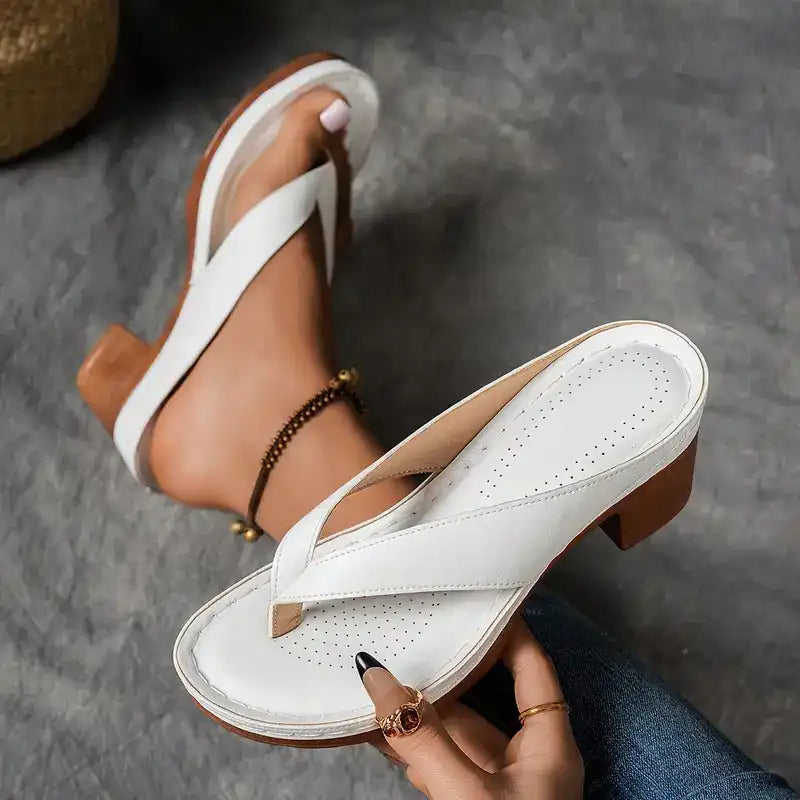 ALLEGRA | Hakken met Hoge Hak voor Natuurlijke Slankheid en Elegante Zomercomfort