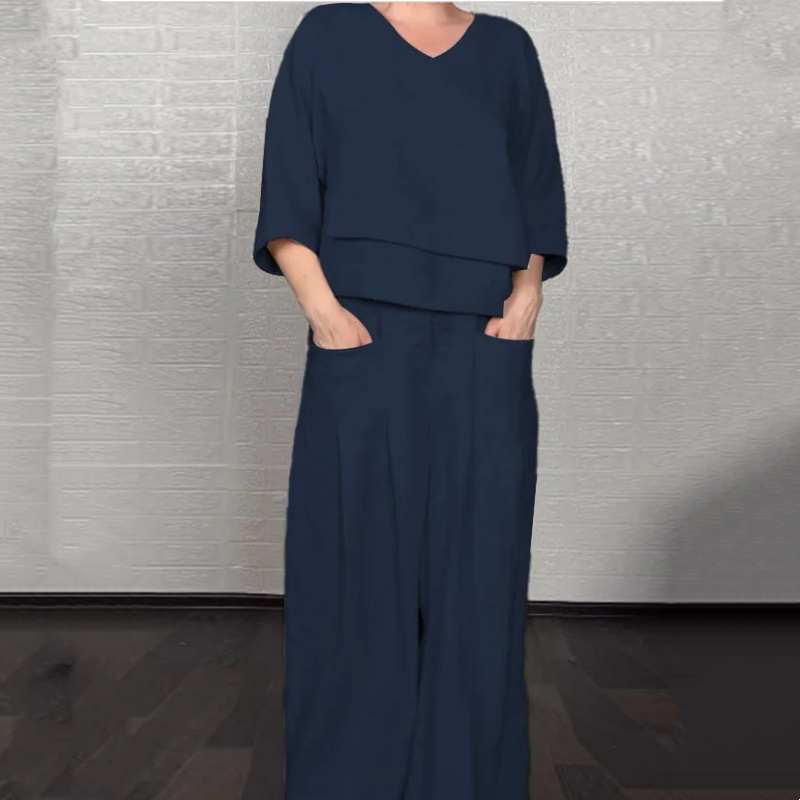 VALENTINA | Set van 2 Stukken met Relaxte Pasvorm en Minimalistische Stijl voor Elke Dag