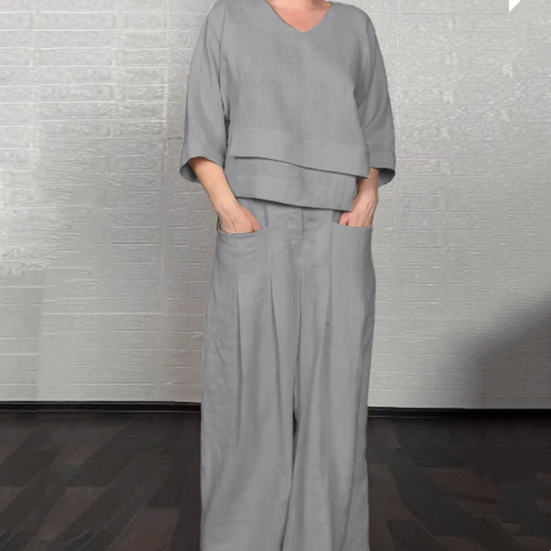 VALENTINA | Set van 2 Stukken met Relaxte Pasvorm en Minimalistische Stijl voor Elke Dag