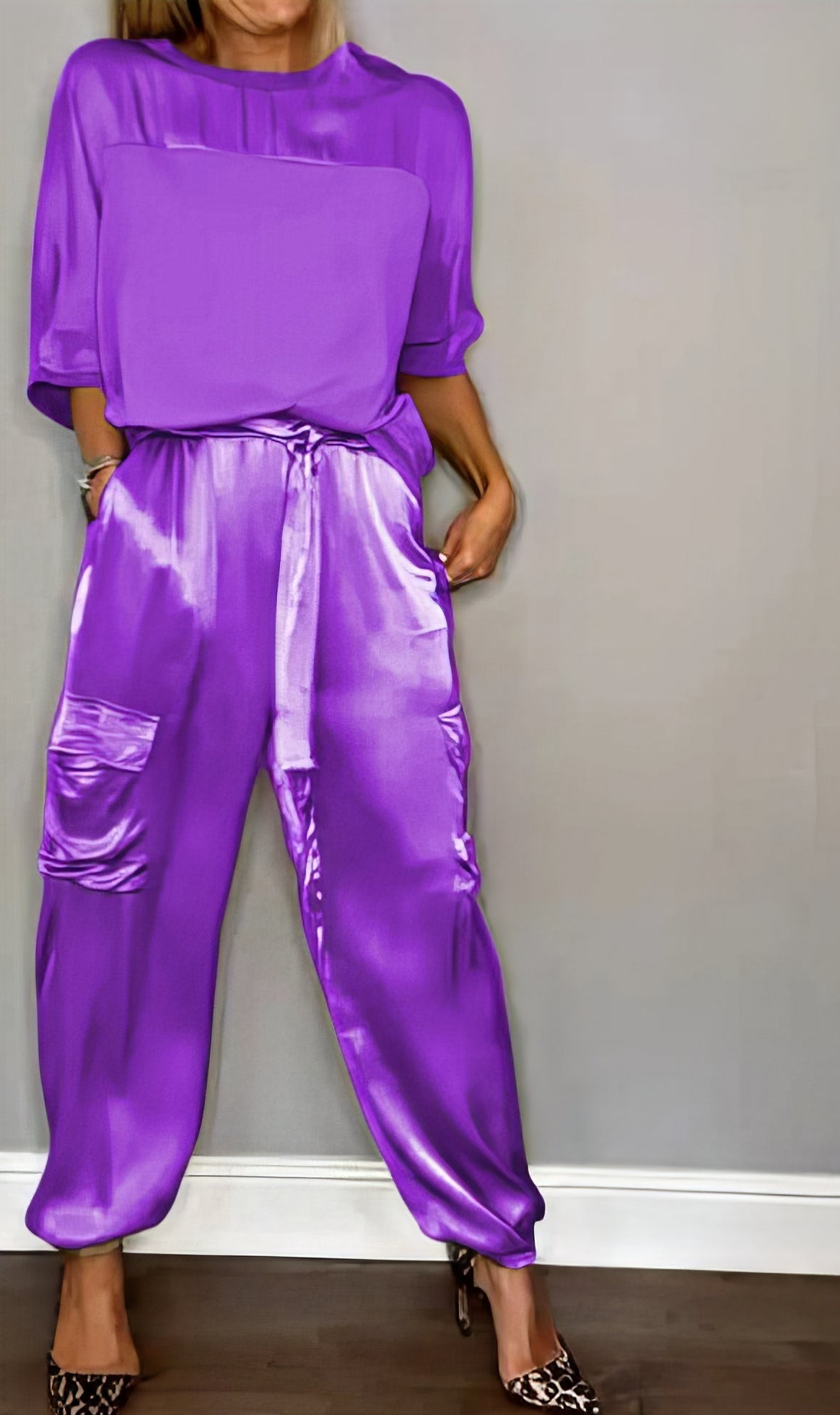 AMELIA | Compleet Twee Stukken Blouse en Cargo Broek Chic