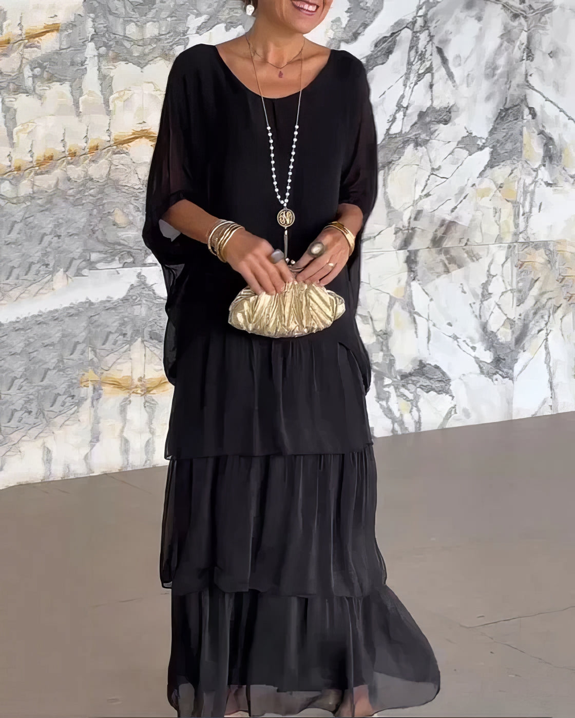 Caroline | Elegante Maxi Jurk Comfortabel voor Alle Gelegenheden